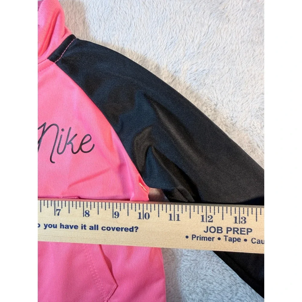 Nike Girls Pink Black 2 Piece Tracksuit Set Full Zip Jacket Pants Size 12M NWT - Picture 5 of 16